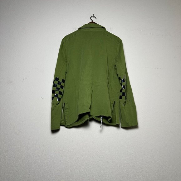 Attic Salt Military Graphic Jacket Army L Punch Today In The Face Green - Picture 4 of 14
